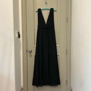 Lulus Heavenly Hues Chiffon Plunge Maxi Dress